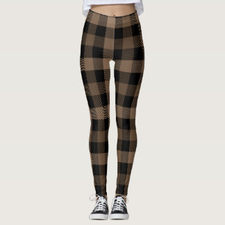 Leggings Judía de Gingham Shepherd de negro y marrón