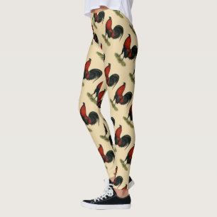 Leggings Juego americano BB Rojo Negro Rooster