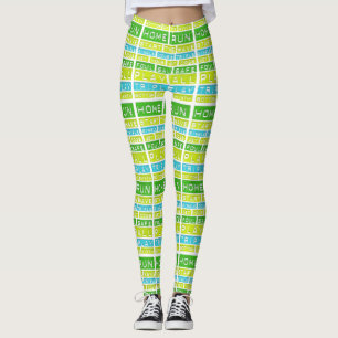Leggings Juego de béisbol Home Run HandmadeYoga Pants Leggi