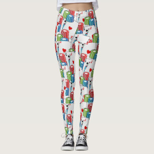 Leggings Juego de cartas de casino de Las Vegas Blackjack
