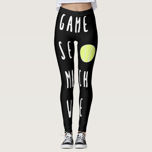 Leggings Juego de juegos Match Wine Lover Tennis Player (Anverso)