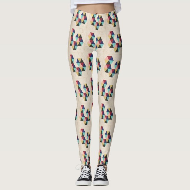 Leggings Juego de patrón geométrico III (Anverso)