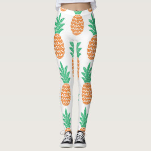Leggings Juego de piña: Delight de patrón divertido.