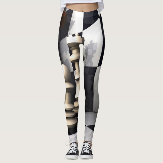 Leggings Juego del juego de ajedrez (Anverso)