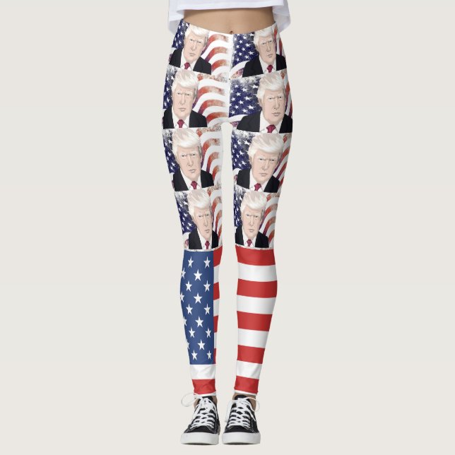 LEGGINGS JUEGOS DE JÓVENES PATRIÓTICOS TRUMP (Anverso)
