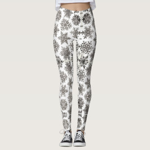 LEGGINGS JUEGOS DE SNOWFLAKE PARA INVIERNO Y NAVIDADES