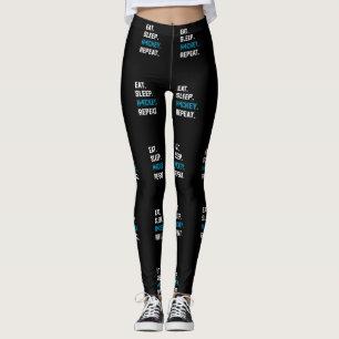Leggings Jugador de golfista para dormir con hockey de repi