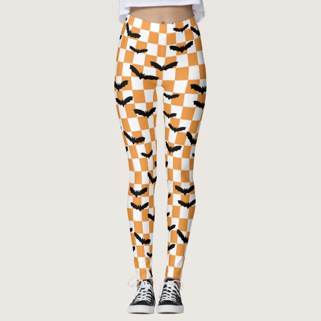 Leggings Jugador de Halloween murciélagos fantasmagóricos a (Anverso)