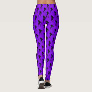 Leggings Jugadora saxofoniana Mujeres Piernas Púrpuras