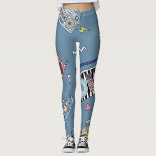 Leggings Jugadores de Cassette Vintage: Arte retro sin prob