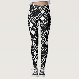 Leggings Jugar a las cartas de juego palas corazones cruza 