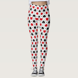 Leggings Jugar a los símbolos del juego de cartas