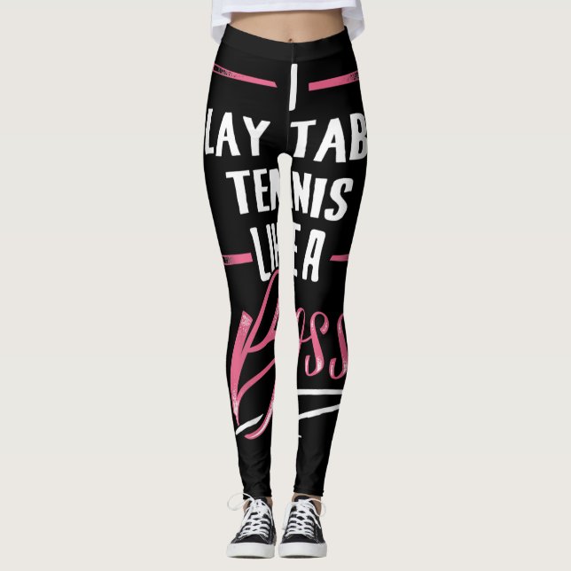 Leggings Jugar al tenis como un jefe de poder Chica (Anverso)