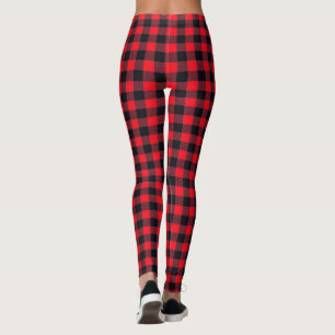 Leggings Juguete básico de soplo de búfalo rojo y negro