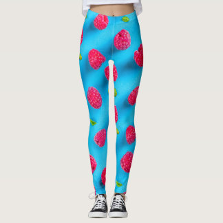LEGGINGS JUICY RED LYCHEE EN EL FONDO AZUL