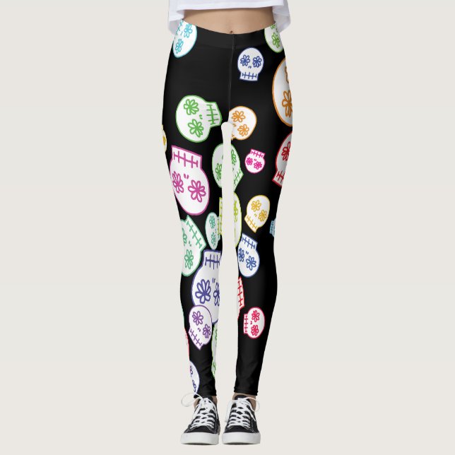 Leggings Jumble De Dulces Calaveras (Anverso)