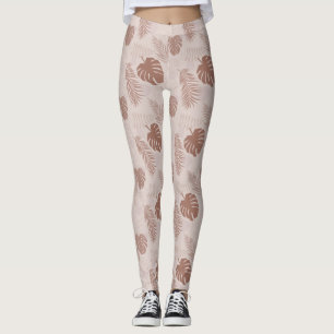 Leggings Jungla Monstera Mocha Mousse Beige