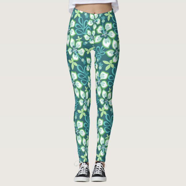 LEGGINGS JUNGLE SURF (COMBO VERDE AZULADO) (Anverso)