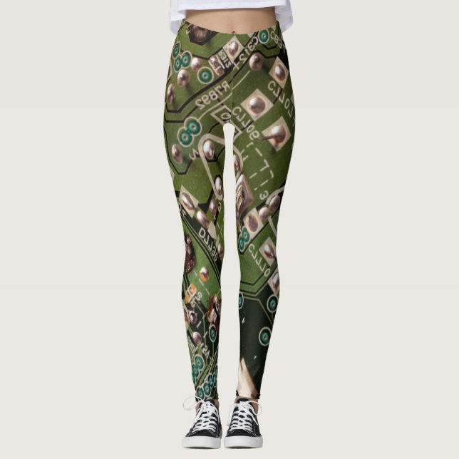 Leggings Junta de circuito verde del ejército (Anverso)