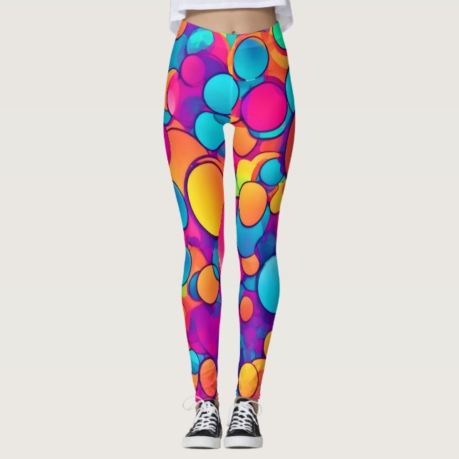 Leggings Kaleidoscopio de sueños circulares (Anverso)