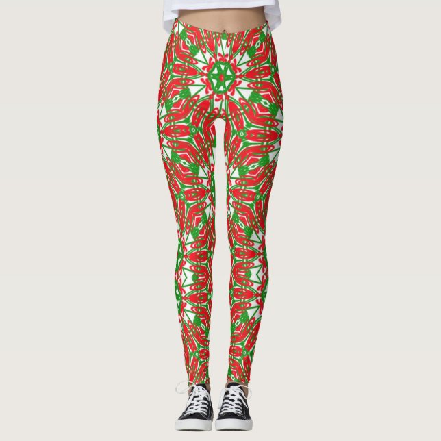 Leggings Kaleidoscopios verdes (Anverso)