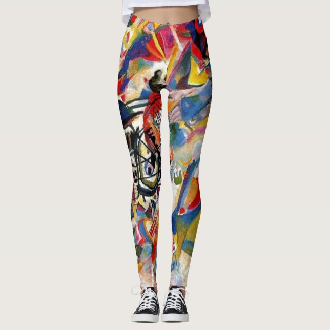 Leggings Kandinsky Composición VII Pintura abstracta (Anverso)