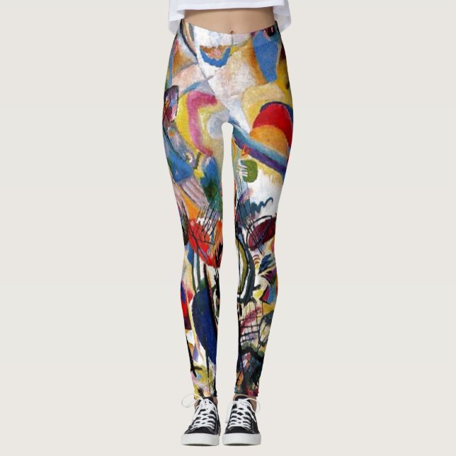 Leggings Kandinsky Composición VII Pintura abstracta (Anverso)