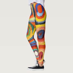 Leggings Kandinsky - Cuadrados con Círculos Concéntricos