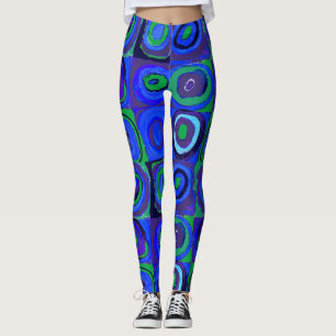 Leggings Kandinsky Farbstudie Quadrate Blue Squares