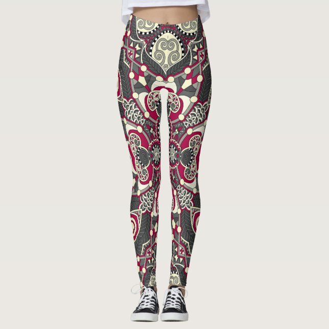 Leggings Karakoko ucraniano: Diseño de bufanda en el cuello (Anverso)