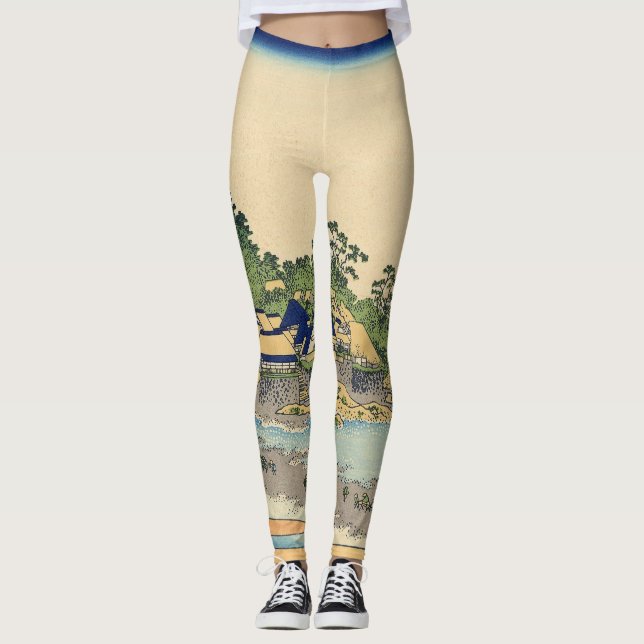 Leggings Katsushika Hokusai Enoshima en la provincia de Sag (Anverso)