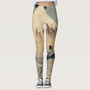 Leggings Katsushika Hokusai - Muchacho viendo el Monte Fuji