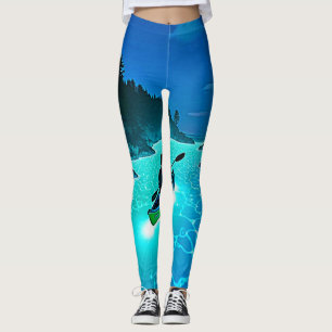 Leggings Kayak en un brillante diseño de agua