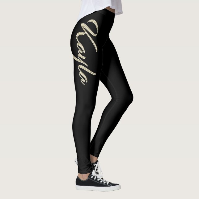 Leggings Kayla white gold Handwriting Hose (Derecha)