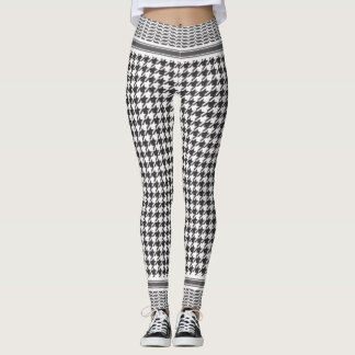 Leggings Keffiyeh blanco y negro