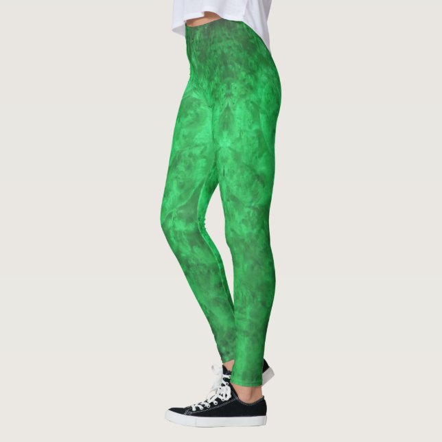 Leggings Kelly Green Burl textura (Izquierda)
