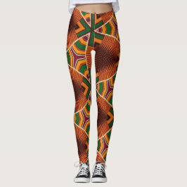 Leggings Kente Geometrics Kwanza Afrocéntrico