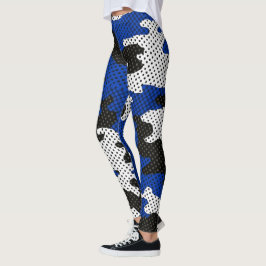 Leggings Kentucky Blue White Classic Camo Pattern