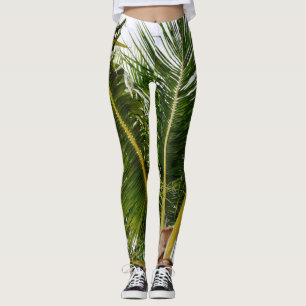 Leggings Key West, tropical, palmera