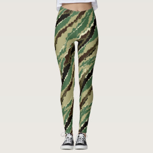 Leggings Khakki camuflaje estriado camuflaje moda elegante 