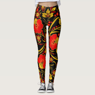 Leggings Khokhloma ruso