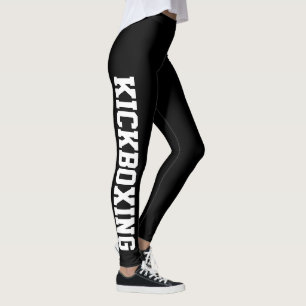 Leggings Kickboxing Artes Marciales Negro Y Blanco