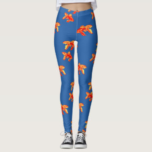 Leggings Kingyo Goldfish rojo y amarillo