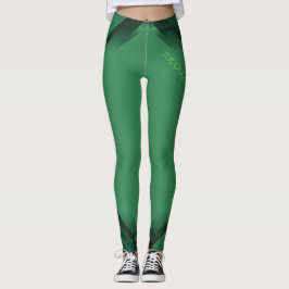 Leggings Kiss Me I'm Irish Green Geometric Activewear