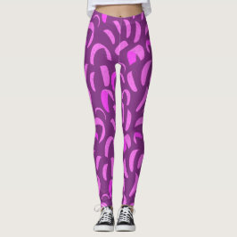 Leggings Kitesurf con temática de morado y cometa rosa