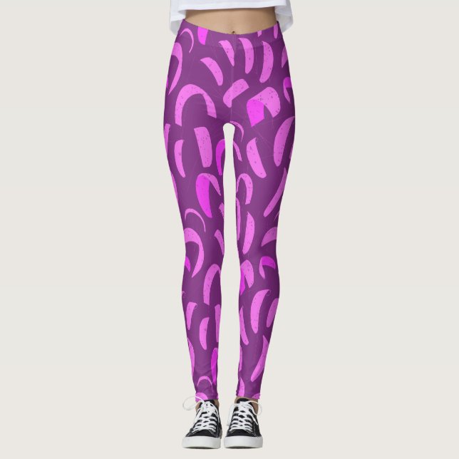Leggings Kitesurf con temática de morado y cometa rosa (Anverso)