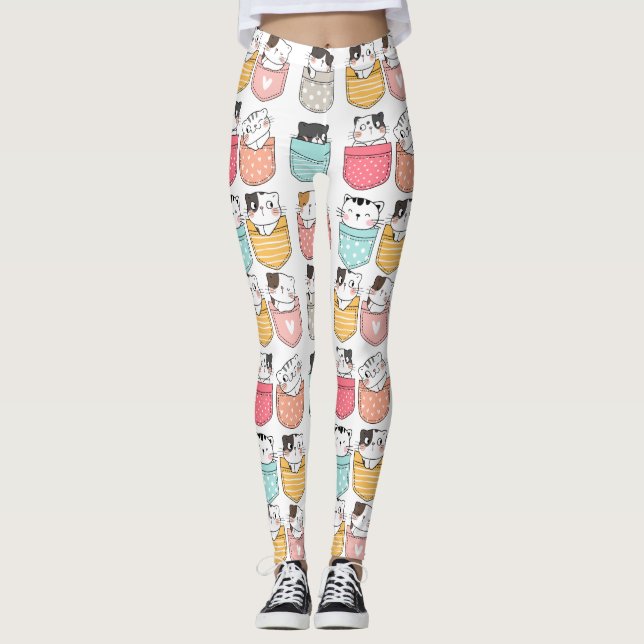 Leggings Kitties En Bolsillos (Anverso)