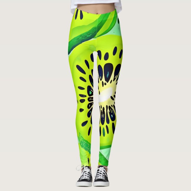 Leggings Kiwi Slices: vivos y frescos (Anverso)