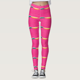 LEGGINGS KORIN JAPONÉS PATRONES LEYES IMPRESOS EN ROSA