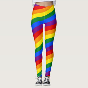 Leggings La BANDERA del ARCO IRIS COLOREA rayas + sus ideas